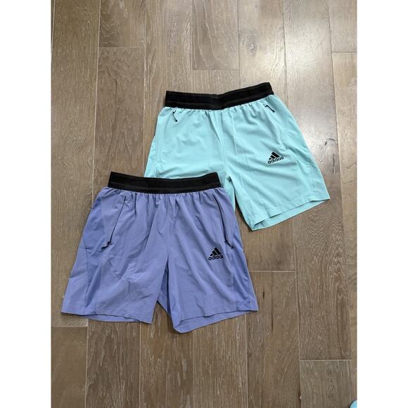 adidas Other - ADIDAS MEN'S HEAT.RDY SHORTS Zipper Pocket Medium Lot Of 2 Pair